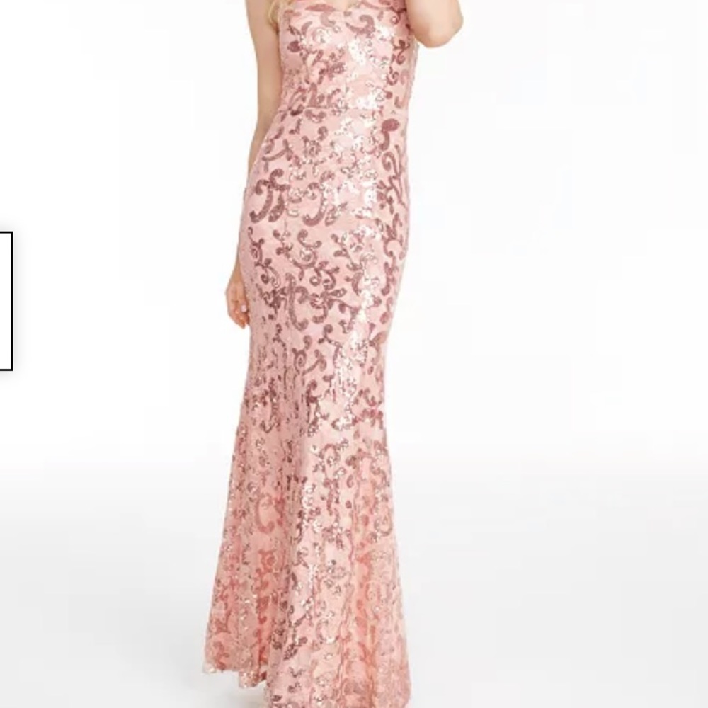 City Studios
Juniors' Sequined Gown.